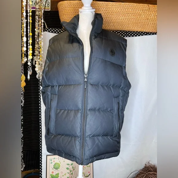 NWOT Michael Kors Black Puffer Vest Size Large - Picture 2 of 14
